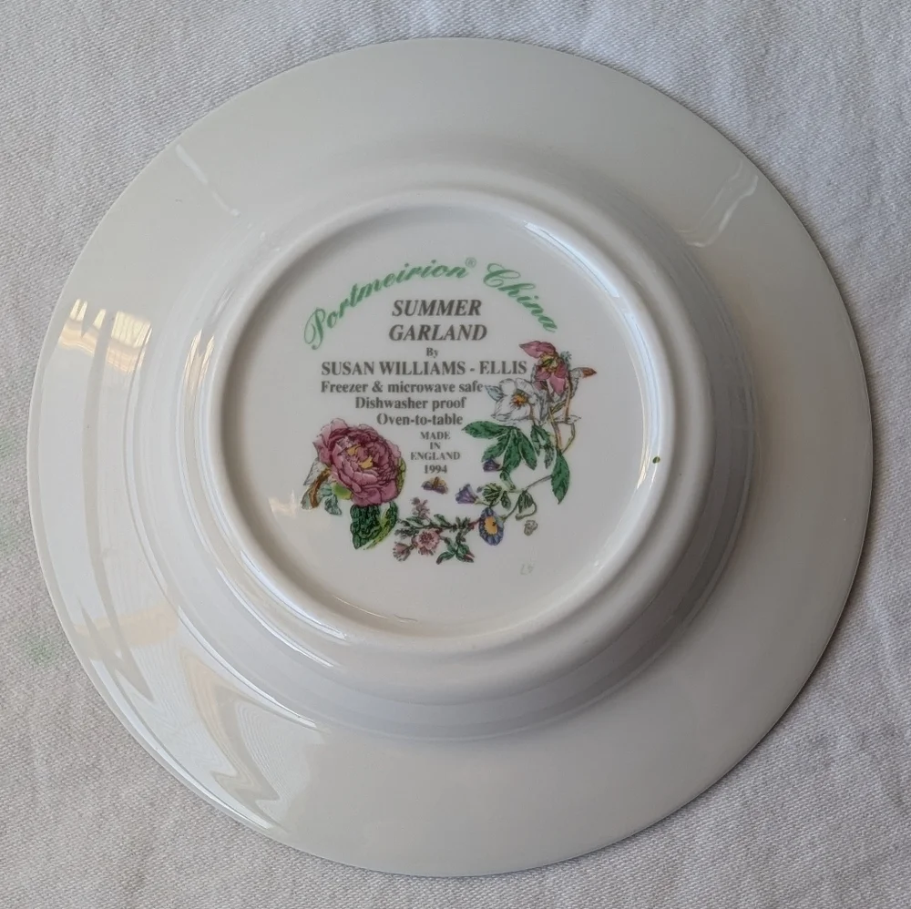 Vintage Portmeirion Summer Garland Floral Round Sweet Dish Discontinued